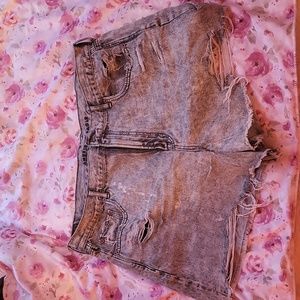 AMERICAN EAGLE FESTIVAL ACID GRAY MOM SHORTS SIZE 20